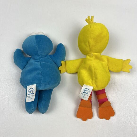 APPLAUSE Sesame Street Bean Bag Plush Big Bird Cookie Monster Lot VTG 90s 1997 - Picture 3 of 7